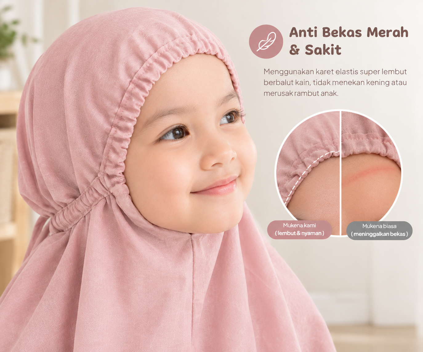 Karet dahi mukena anak empuk lembut