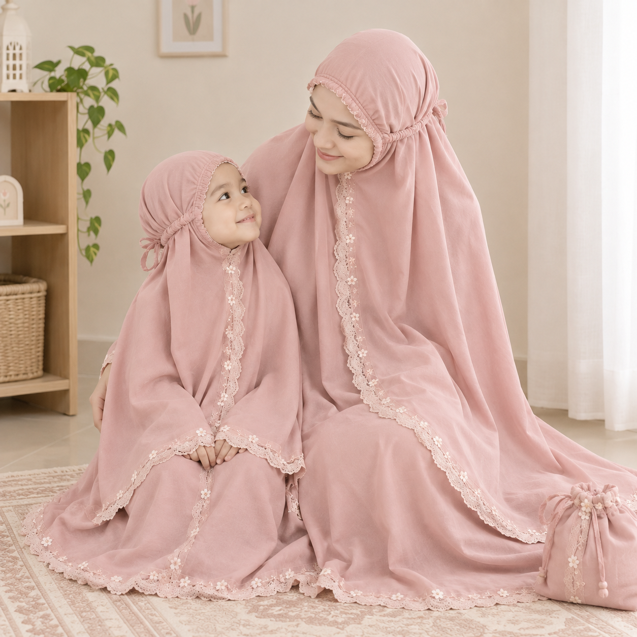 Set Mukena Couple Ibu dan Anak Solagirl
